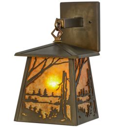 7"W Quiet Pond Hanging Wall Sconce