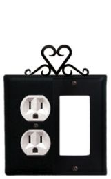 Heart - Single Outlet and GFI Cover