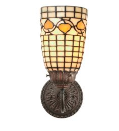 5"W Tiffany Acorn Wall Sconce