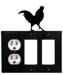 Rooster - Single Outlet and Double GFI Cover