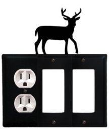 Deer - Single Outlet and Double GFI Cover