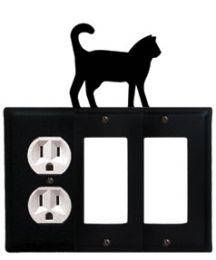 Cat - Single Outlet and Double GFI Cover