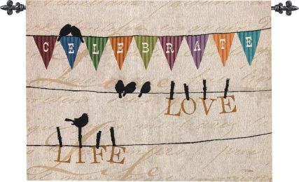 bird words  Fine Art Tapestry