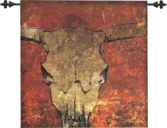 steer head  Fine Art Tapestry