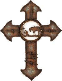 Cowboy Metal Wall Cross Decorative Wall Art