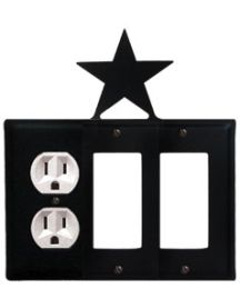 Star - Single Outlet and Double GFI Cover