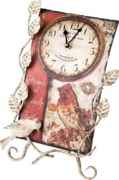 Flower Market Family Clock w/Easel