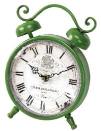 Flower Market Rise and Shine Green Clock