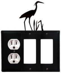 Heron - Single Outlet and Double GFI Cover