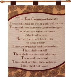 Ten Commandments Fine Art Tapestry