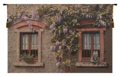 Windows with Wisteria Italian Tapestry