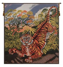 Ligabue Tiger Italian Tapestry