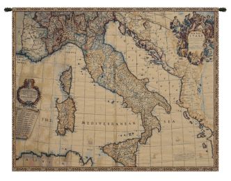 Ancient map of Italy Italian Tapestry