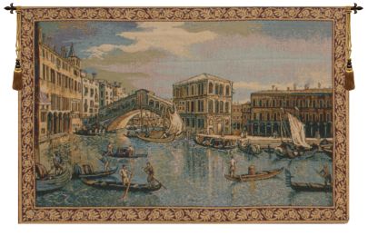 The Rialto Bridge Grand Canal Small Italian Tapestry