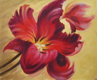 Flamboyant Flower Canvas Wall Art