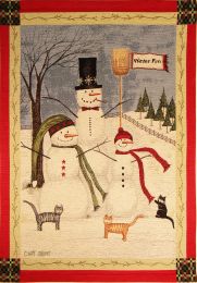 Winter Fun Fine Art Tapestry