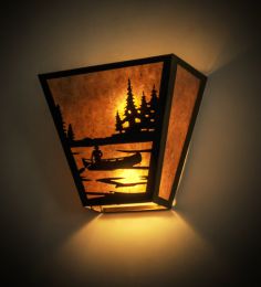 13"W CANOE WALL SCONCE