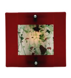 12"W Times Square w/Boarder Fused Glass Wall Sconce