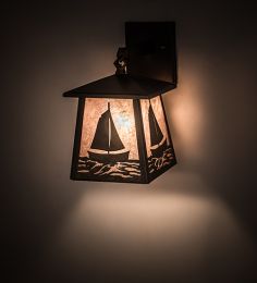 7.5" Wide Sailboat Hanging Wall Sconce