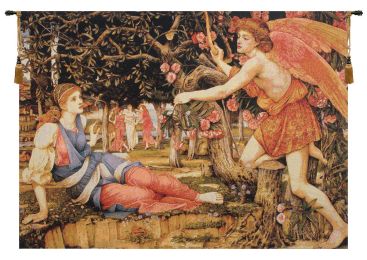 Love and the Maiden Stanhope Belgian Tapestry Wall Art