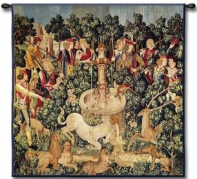 Unicorn Dips His Horn I Tapestry Wall Art