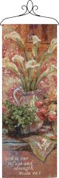 Les Fleurs d'Amour w/Verse Wall Panel Fine Art Tapestry