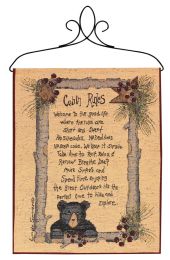 Cabin Rules Bannerette Fine Art Tapestry