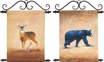 Wildlife Deer/Bear I Decor Canvas Art