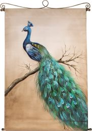 Peacock Bloom Decor Canvas Art