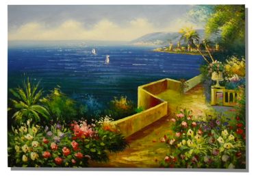 Villa View Oil Painting