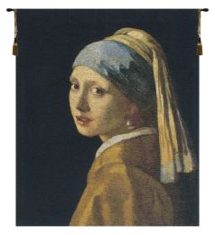 Vermeer Girl With the Pearl Earring Belgian Tapestry Wall Art