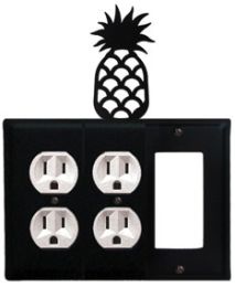 Pineapple - Double Outlet and Single GFI Cover