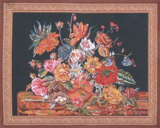 Flora Cotta Black Tapestry Wholesale