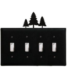 Pine Trees - Quadruple Switch Cover