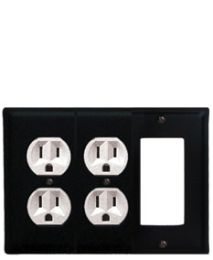 Plain - Double Outlet and Single GFI Cover