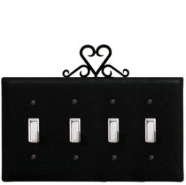 Heart - Quadruple Switch Cover