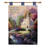 Church In The Country Fine Art Tapestry