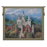 Neuschwanstein Castle Bright Belgian Tapestry Wall Art