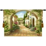 Quaint Town Fine Art Tapestry