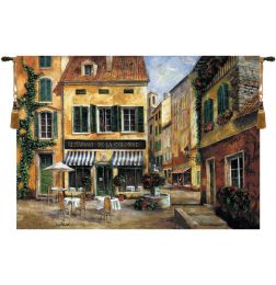 Restaurant de la Colonne Fine Art Tapestry