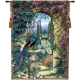 Secret Garden Peacock Fine Art Tapestry