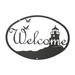 Lighthouse & Birds - Welcome Sign Medium