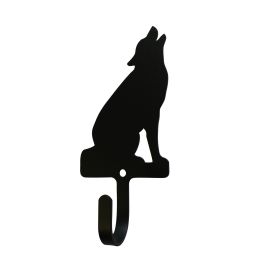 NEW - Wolf Sitting - Wall Hook Small