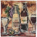 Wine and Cheese Fine Art Tapestry