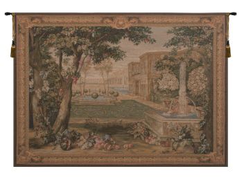 Verdure Fontaine  French Tapestry (Size: 58 x 78)