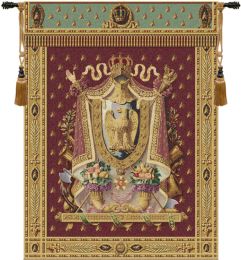 Napolean Burgundy Belgian Tapestry Wall Art (Size: 65 x 48)