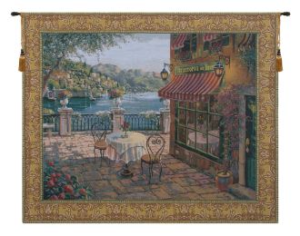 Terrasse Belgian Tapestry Wall Art (Size: 63 x 77)