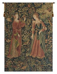 Promenade Left Panel Belgian Tapestry Wall Art (Size: 57 x 40)