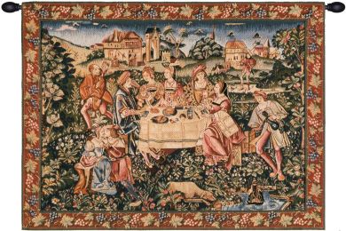 The Feast French Tapestry (Size: 35 x 45)