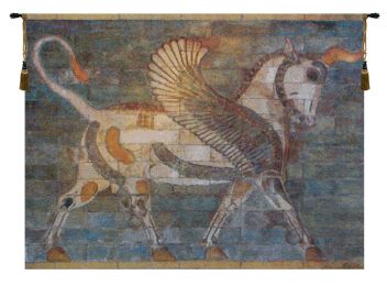 Winged Bull Belgian Tapestry Wall Art (Size: 59 x 79)